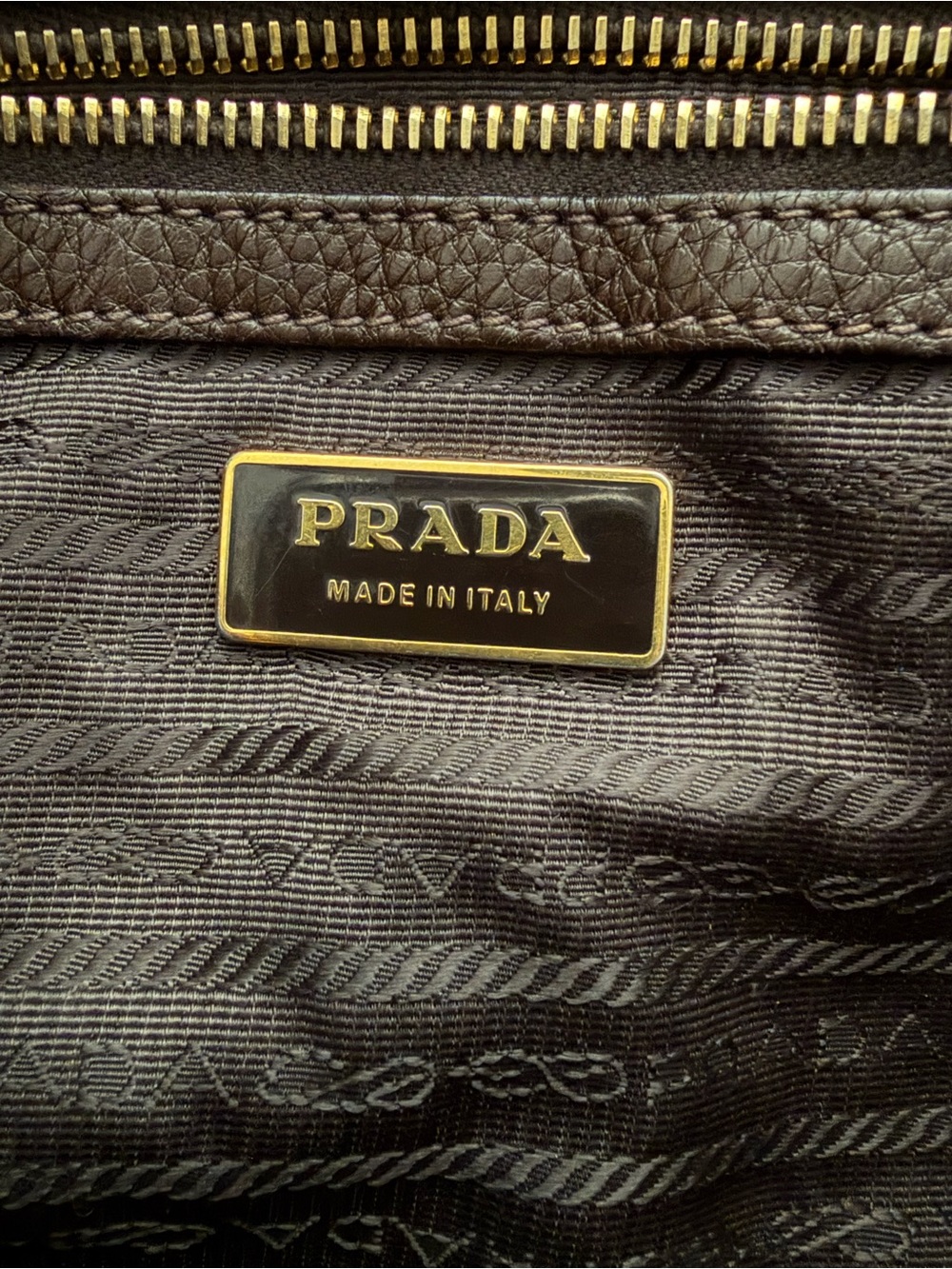 Vintage Dark Olive-Brown Prada Cervo-Trimmed Tessuto Handle Bag - Picture 13 of 15
